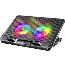 MSP Odin Rgb Işıklı Gaming 2200RPM Çift Fan LED Display Laptop Notebook Soğutucu Stand