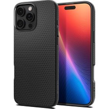 MSP iPhone 16 Pro ile Uyumlu Kılıf Liquid Air Kaymaz Dokulu Yüzey Siyah Kapak - ACS08117 (Spigen Tr Garantili)