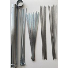 MSP Mangal Seti 55 cm - 6 Adana Kebap Şiş,6 Patlıcan Şiş,10 Ciğer, 10 Kuşbaşı, Şiş Kabı