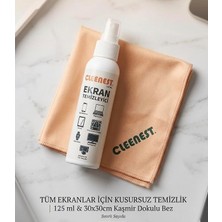 MSP Temizleyici Seti – 125 ml Nazik Sprey & Yumuşacık 30X30 Kaşmir Bez – Tüm Ekranlar Için Parlak Çözüm