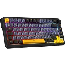 MSP Yamikage Kablolu-Kablosuz- Bluetooth Rgb Gaming Oyuncu Klavyesi, Gasket Mount, Hot Swap, Pbt Keycap, 2.4 Ghz, Usb-C, Türkçe Q, 80 Tuş
