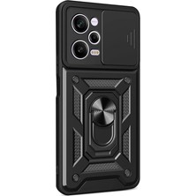 MSP Xiaomi Redmi Note 12 Pro 5g ile Uyumlu Kılıf Pars Lens Sürgülü Yüzüklü Standlı Korumalı Kılıf