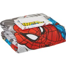 MSP Spiderman Wall Crawler Desenli Pamuk Yorgan, Çok Renkli, Tek Kişilik