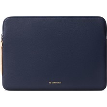 MSP Slim Protective Laptop Sleeve 13/13.3/14 Inç MacBook Air & MacBook Pro, Mac Travel Case, Laptop Pouch, Slim Pu Leather Cover M4/m3/m2/m1 2025-2021, Blue