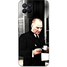 MSP Realme 8 ile Uyumlu Atatürk Desenli Telefon Kılıfı + Ekran Koruyucu - 5850