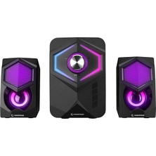 MSP RMS-175BT 2+1 5W*2 Bluetooth+Usb-Tf-Fm Rainbow Aydınlatmalı Gaming Speaker Hoparlör