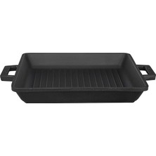MSP Döküm Izgara Tava, 26 Cm, Metal Kulplu