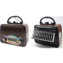 Givoria Nostaljik Tasarım Bluetooth / USB / Sd Kartlı Taşınabilir Şarjlı Radyo RT-772 HXCDR47