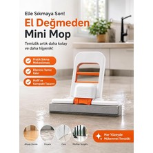 MSP Değmeden Sıkmalı Tezgah Üstü Mini Mop – Katlanabilir Süngerli Mutfak, Lavabo, Cam, Fayans ve Tezgâh Temizleme Aparatı