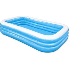 MSP Büyük Boy Şişme Havuz, 3.05 Metre Geniş Aile Havuzu, 3 Katmanlı Dayanıklı Pvc Uv Güneşe Dayanıklı, Çift Yönlü Hava Akışlı Yetişkin Çocuk Ev Balkon Bahçe Için Jumbo Büyük Boy Şişme Havuz