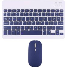 MSP Samsung Galaxy Tab S10 S9 S8 S7 Fe Plus Ultra Lite ile Uyumlu Bluetooth Klavye Mouse Seti Lavanta