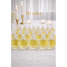 MSP Adet Cam Istiridye Kolonya Şişesi Süssüz,düğün,nikah, Söz Nişan Hediyelik (Uzunluk 7,5cm)
