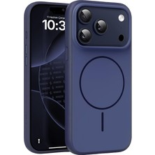 MSP iPhone 17 Pro Max Için Magsafe ile Uyumlu Kılıf Metal Tuşlu Çizilmelere ve Soyulmalara Karşı Dayanıklı Materyal, Konforlu Tutuş Sağlayan Dokulu Kenarlara Sahip Koruyucu (Lacivert, 17 Pro Max)