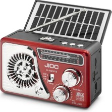 Givoria Nostaljik Bluetooth Fm Radyo Tws USB Tf Aux Solar Şarjli El Fenerli Kamp Hoparlör H532UTS HXCDR47
