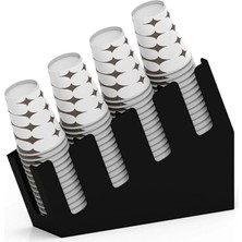 MSP Akrilik Bardak Tutucu Stand, 4 Bölmeli, Kağıt Bardak Organizeri, Masa Üstü Düzenleyici 16 Oz