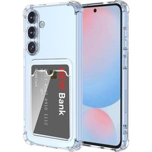 MSP Samsung Galaxy A57 Uyumlu Kamera Korumalı Kartlıklı Köşeleri Airbag Tasarımlı Darbe Önleyici Lüks Şeffaf Silikon Kılıf