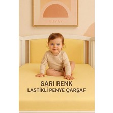 MSP Pamuklu Bebek Lastikli Çarşaf - Penye Kumaş - Park Yatak | 60X120 | 70X110 | 70X120 | 70X130 | 70X140 | Krem | Beyaz | Gri | Pembe | Mavi (Sarı)