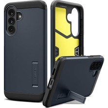 MSP Galaxy A57 ile Uyumlu Magnet Kılıf Tough Armor Mag Fit Stand Özellikli Çift Katmanlı Zırh Koruma Lacivert Kapak - ACS11126 (Spigen Tr Garantili)