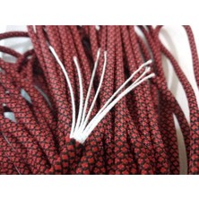 MSP Ipi Siyah Kırmızı Diamond Renk 5 Metre Paracord 550 4mm 7 Çekirdek Kırmızı- Siyah Desenli Tek Ebat