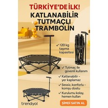 MSP Tutunmalı Trambolin Katlanır 106 cm Türkiye'de Tek Siyah Tek Ebat
