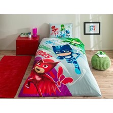 MSP Pj Masks Super Team Standart Pamuk Nevresim Takımı, Çok Renkli, Tek Kişilik