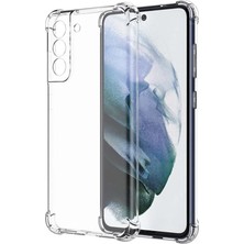 MSP Iletişim Samsung Galaxy S21 Fe ile Uyumlu ile Uyumlu Kapak Köşe Korumalı Airbag Antishock Şeffaf Silikon Kılıf