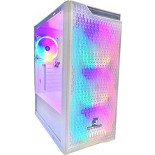 MSP Rainy Beyaz 4X120MM Rainbow Fan E-Atx Oyuncu Bilgisayar Kasası