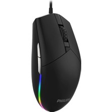 MSP SPK9304 USB Kablolu 6400DPI 6 Tuşlu Rgb Aydınlatmalı Optik Gaming Mouse Siyah (Philips Türkiye Garantili)