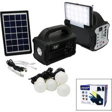 MSP - Solar 2in1 Sabit+Oynar Başlı El Feneri - Radyo - Mp3 Bluetooth - Usb/tf Port - 4 Parça Ampul Kablolu - Powerbank