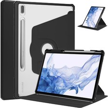 MSP Galaxy Tab S7 Plus T970 ile Uyumlu Kılıf Termik Kalem Bölmeli Dönebilen Standlı Case Siyah