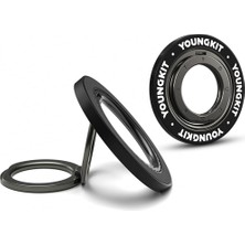 MSP Parmak Ring Stand Magnetik 360 Derece Dönebilen Double Ring Serisi Siyah