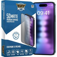 MSP Labs iPhone 15 Pro Max ile Uyumlu 5d Mat Ekran Koruyucu, BF2306