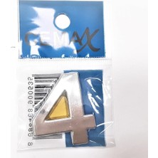 Givoria 4 cm Plastik Krom Kaplama Kapı Numarası - 4 HXCDR47