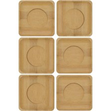 MSP Çay Tabağı Altlığı, Kare Şekilli, Bej, Elde Yıkama Önerilen, Bulaşık Makinesi Uygun Değil, 10 x 10 Cm, 6 Parça