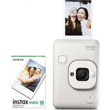 MSP Instax Mini Liplay Hybrid Misty White Fotoğraf Makinesi 10'lu Film