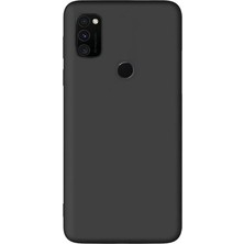MSP Iletişim Samsung Galaxy M21 ile Uyumlu Kapak Mat Siyah Silikon Lux Kılıf