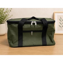 MSP Haki Yeşil Renk 22 Litre Termal Piknik ve Taşıma Çantası – Su Geçirmez Kumaş, Kalın Yalıtımlı Iç Kaplama, 2 Bölmeli Soğuk-Sıcak Tutucu Çanta (39X27X23 Cm)