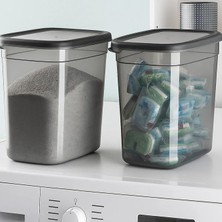 MSP ml Deterjan Kabı Tablet + Deterjan Saklama Kabı 2'li Set Antrasit