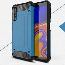 MSP Galaxy A9 2018 ile Uyumlu Çift Katman Koruyucu Crash Military Tank Kılıf - Mavi