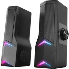 MSP Elegant X10 2.0 Bluetooth'lu Rms 3W*2 Rgb Işıklı Multimedia USB 5V 45DB Gaming Oyuncu Speaker