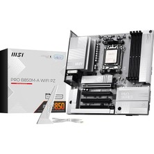 MSP MB Pro B850M-A Wıfı Pz Am5 Ddr5 8200MHZ(OC) 4x Pcı-E X16 HDMI Dp 2x M.2 USB 10GBS 5g Lan Wı-Fı 7 Matx