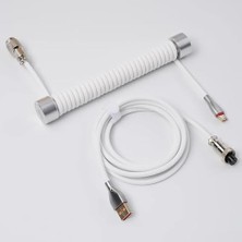 MSP Sarmal Aviator USB To Type-C Mekanik Klavye Uyumlu Oyuncu Kablosu, 1.85M, Beyaz