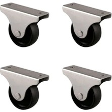 Givoria Furç Sabit Teker - 38MM - Siyah HKS229 - 4 Adet HXCDR47