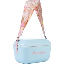 MSP Flower PINK%100 Pamuk Kayışlı Mavi Pembe Soğuk ve Sıcak Tutucu Thermo Çanta 12 Lt Mavi-Pembe