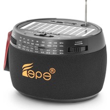 Givoria Bluetooth Fm Radyo USB Tf Aux Solar Şarjli Taşinabi̇li̇r Kamp Hoparlör FP396S HXCDR47