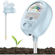 MSP 1 Arada Toprak Nem Ölçer, Toprak Ph Metre, Nem, Işık, Besin Maddeleri, Ph, Toprak Ph Test Kiti, Bahçe, Çim, Çiftlik, Iç ve Dış Mekan Kullanımı Için Mükemmel, Pil Gerektirmez (Mavi