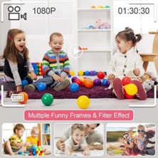 Givoria Mini Kamera Fotoğraf Makinesi Pembe HCX84JFH