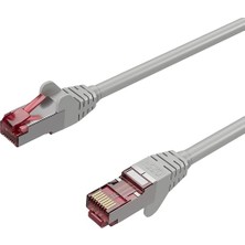 MSP 6 Adet 15 cm CAT6A S/ftp Ethernet Data Center Kablosu, 500MHZ, Saf Bakır, Halojensiz (6, Gri)