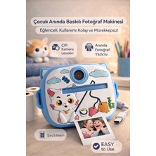 MSP Anında Baskılı Mini Fotoğraf Makinesi Sevimli Tasarımlı Çift Kameralı Kamera