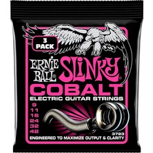 MSP Ball Süper Slinky Kobalt Elektro Gitar Telleri 3'lü Paket, Ölçü 9-42